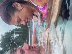 Hurricane Love in the public pool