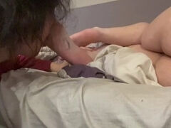 t girl cums on gfs feet and cleans up mess