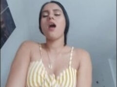 I ride my boyfriend until I have an orgasm, I ask him to fill my pussy