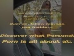 Shy babe masturbates with vibrator & gets out in parking lot for orgasm finish & flashes - Lelu Love