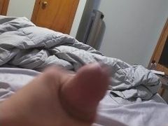 Chubby teen solo masturbation while mom is in next room