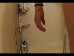Meaty arse plus-size disrobing and Taking a bathroom