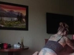 Wife rides hard cock