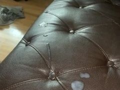 Nutted on my stepmom leather couch