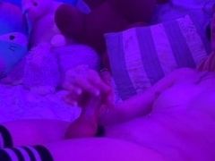 Cute tgirl Variety Itsol jerks her little cock and eats her own cum while mindfucking herself