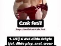 1. Užij si dvě dilda úchyle (joi,dildo play,anal,cross-dressing,submissive,bi play,humiliation,cei)