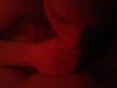 Wife giving me a blow job in her sleep