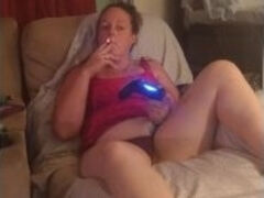 Sexy Milf Lifts Up Her Night Gown and Shows Off Her Panties