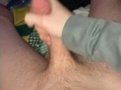 Dilf Stroking his long hard white cock till he’s precumming.