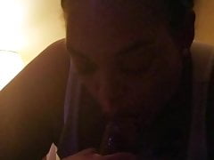 Late night pipe deepthroating from the wifey