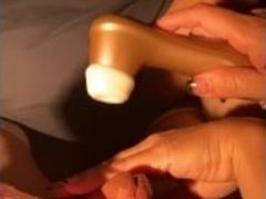 Girlfriend makes small penis sissy use girl vibrator (Satisfyer Pro 2 ) on his dicklet
