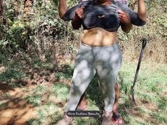 Indian Woman Enjoys Rough Outdoor Fun with Farm Worker - Face Fucked, Anal Sex and Lip Lock Kissing