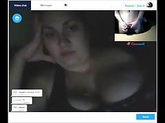 Mature breasts on webcam
