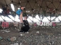 Blowjob in an Old Abandoned Building