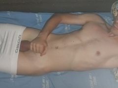 Sensual masturbation in white boxers - OnlyFans @the-college-boy