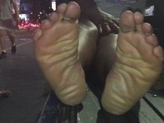 Plus-size MATURE CANDID feet NYC