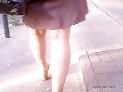 Mature glorious gams on street! Fledgling!