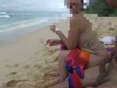 Wifey toying with my boner on a puplic beach and urinating on me. Srilanka point of view