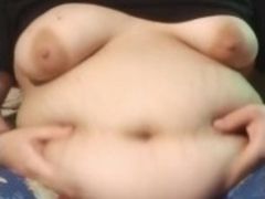 Bbw goth feedee after huge stuffing belly play