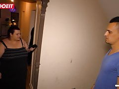 Large German lady cuckold and gets screwed