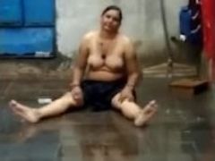 Indian wifey naked dance in rain